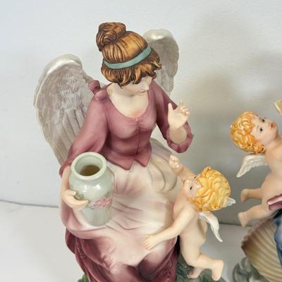 LOT 131: Grandeur Noel Hand Painted Porcelain Angels w/ Box