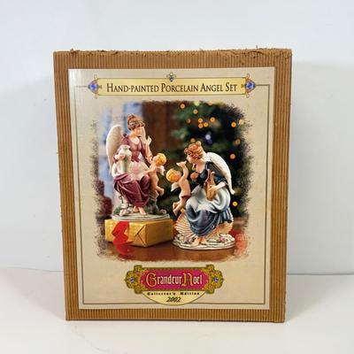 LOT 131: Grandeur Noel Hand Painted Porcelain Angels w/ Box