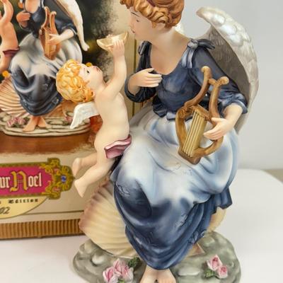 LOT 131: Grandeur Noel Hand Painted Porcelain Angels w/ Box