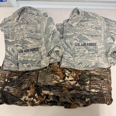 LOT 132: USAF Uniform Tops & Gamehide Hunting Pants