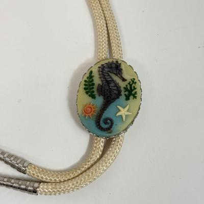 LOT 133: Bolo Ties: Seahorse, Pewter & More