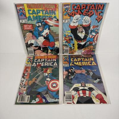LOT 167: Bagged 1980s-1990s Captain America Comics