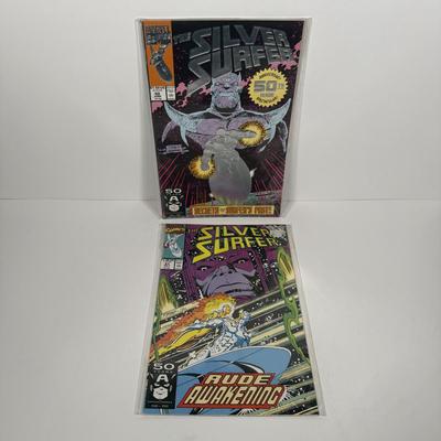 LOT 169: Bagged Marvel Silver Surfer Comics (Including 50th Issue Special)