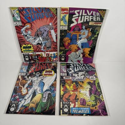 LOT 169: Bagged Marvel Silver Surfer Comics (Including 50th Issue Special)