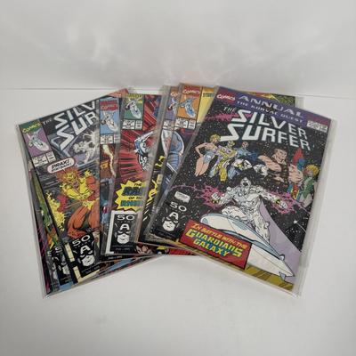 LOT 169: Bagged Marvel Silver Surfer Comics (Including 50th Issue Special)