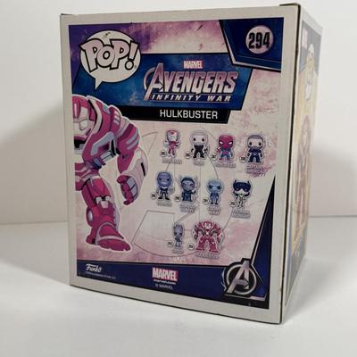 LOT 171: Four Marvel Funko Pops: Hulk Buster (294), Hulk (241), Bruce Banner (250), & Hulk Pez Dispenser