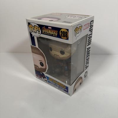 LOT 175: Four Marvel Funko Pops: Heimdall (245), Captain America (288), Thor (240), & X-Men Psylocke DORBZ (216)