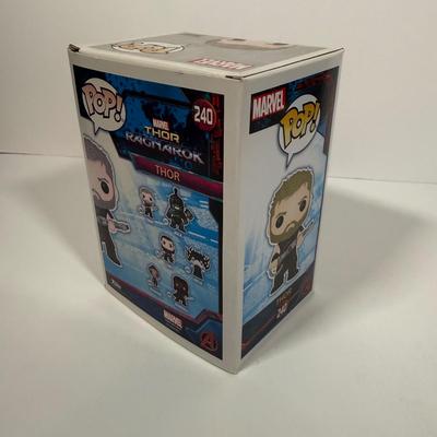 LOT 175: Four Marvel Funko Pops: Heimdall (245), Captain America (288), Thor (240), & X-Men Psylocke DORBZ (216)