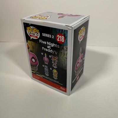 LOT 176: Three Five Nights at Freddy's Funko Pops: Nightmare Cupcake (218), Nightmare Freddy (111), & Jumpscare Baby (224)