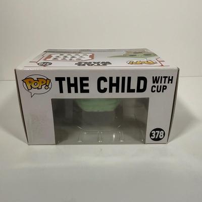 LOT 178: Two Star Wars Funko Pops: The Child with Egg Canister (407) & The Child with Cup (378)