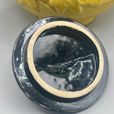 LOT 179: Vintage McCoy Ivy and Twig Teapot and Vintage Hand Painted "Mexico" Ceramic Planters