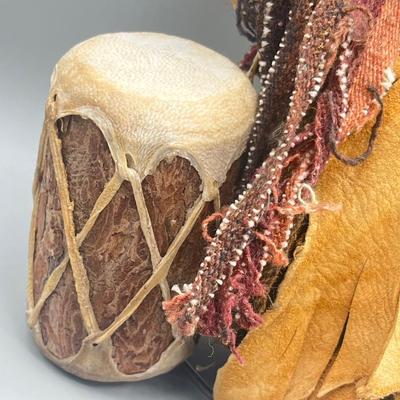 LOT 181: Mother Earth Lot - Tribal Drummer, Good Luck Voodoo Doll and More