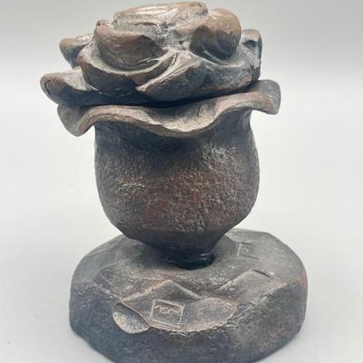 LOT 187: Vintage Holly City Forgery Wrought Iron Rose by Jack Lupton