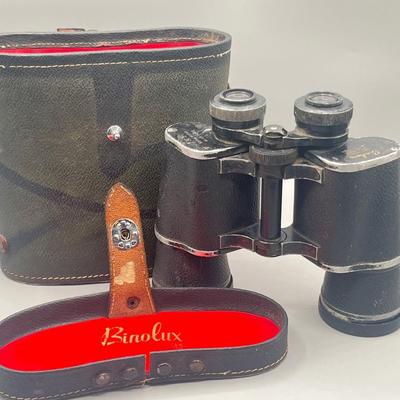 LOT 188: Vintage Binolux Binoculars With Case