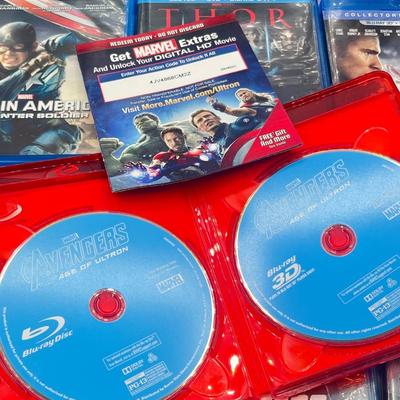 LOT 193: Marvel Blu-Ray DVD Collection - Avengers, Antman, Guardians of the Galaxy and More