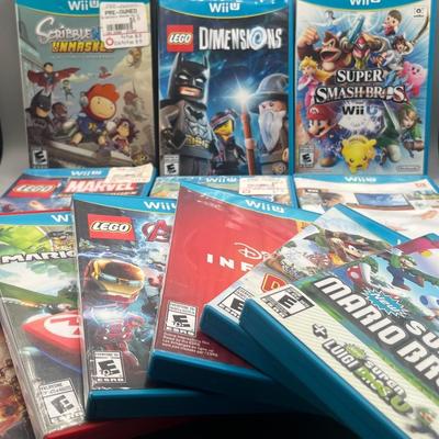 LOT 194: Wii-U Game Collection - Super Mario Bros, Lego Avengers, Super Smash Bros and More