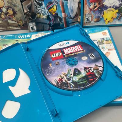 LOT 194: Wii-U Game Collection - Super Mario Bros, Lego Avengers, Super Smash Bros and More