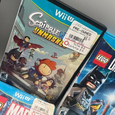 LOT 194: Wii-U Game Collection - Super Mario Bros, Lego Avengers, Super Smash Bros and More