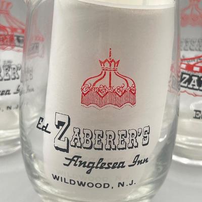 LOT 198: Oh Those Wildwood Days! Vintage Ed Zaberer's Anglesea Inn Glass Zaberized Cocktail Pitchers