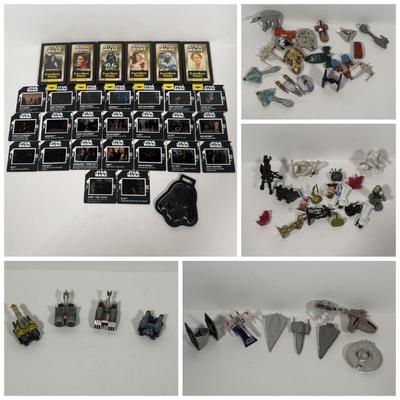 LOT 202: Star Wars Collectibles - Miniature Figures / Ships and More