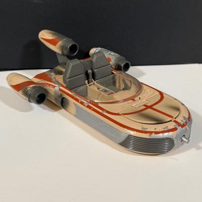 LOT 207: Star Wars Landspeeder Toy and Figures - A New Hope - 1990s