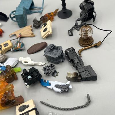 LOT 214: Star Wars Accessory Collection - 1990s Figures - Guns, Light Sabers, Clothes, Wepons and More