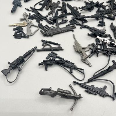 LOT 214: Star Wars Accessory Collection - 1990s Figures - Guns, Light Sabers, Clothes, Wepons and More