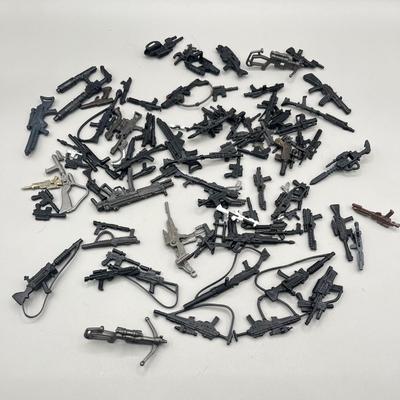 LOT 214: Star Wars Accessory Collection - 1990s Figures - Guns, Light Sabers, Clothes, Wepons and More