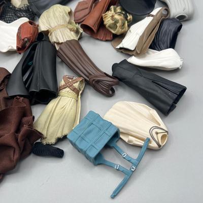 LOT 214: Star Wars Accessory Collection - 1990s Figures - Guns, Light Sabers, Clothes, Wepons and More