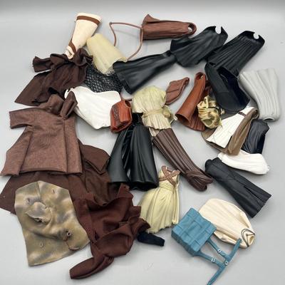 LOT 214: Star Wars Accessory Collection - 1990s Figures - Guns, Light Sabers, Clothes, Wepons and More