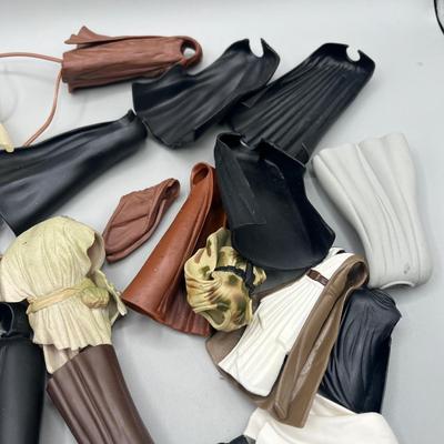 LOT 214: Star Wars Accessory Collection - 1990s Figures - Guns, Light Sabers, Clothes, Wepons and More