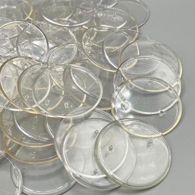 LOT 215: Big Lot of Clear Plastic Action Figure Stands - Several Dozen