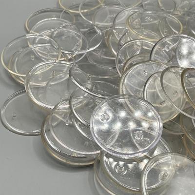 LOT 215: Big Lot of Clear Plastic Action Figure Stands - Several Dozen