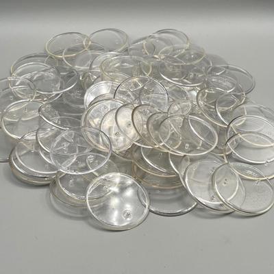 LOT 215: Big Lot of Clear Plastic Action Figure Stands - Several Dozen