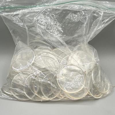 LOT 215: Big Lot of Clear Plastic Action Figure Stands - Several Dozen