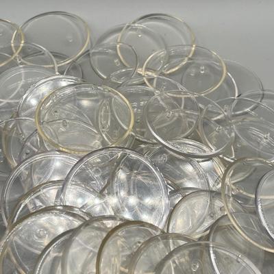 LOT 215: Big Lot of Clear Plastic Action Figure Stands - Several Dozen