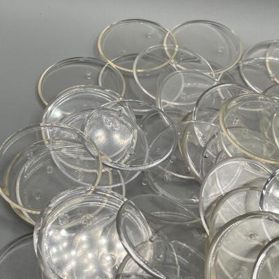 LOT 215: Big Lot of Clear Plastic Action Figure Stands - Several Dozen