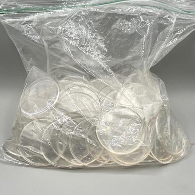 LOT 215: Big Lot of Clear Plastic Action Figure Stands - Several Dozen