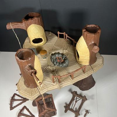 LOT 218: Vintage Star Wars Ewok Village