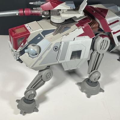LOT 219: HUGE Star Wars Prequels AT-TE Walker Troop Carrier Toy