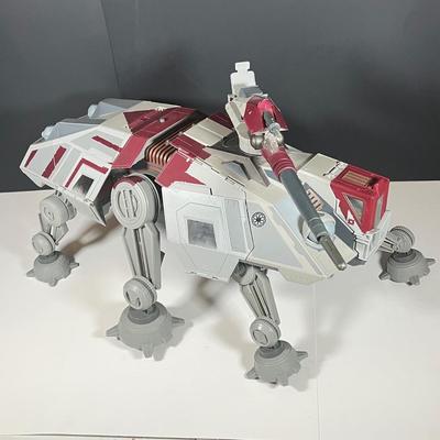 LOT 219: HUGE Star Wars Prequels AT-TE Walker Troop Carrier Toy