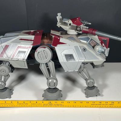 LOT 219: HUGE Star Wars Prequels AT-TE Walker Troop Carrier Toy