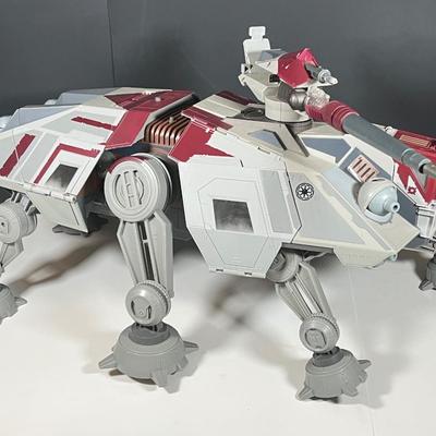 LOT 219: HUGE Star Wars Prequels AT-TE Walker Troop Carrier Toy