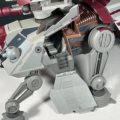 LOT 219: HUGE Star Wars Prequels AT-TE Walker Troop Carrier Toy
