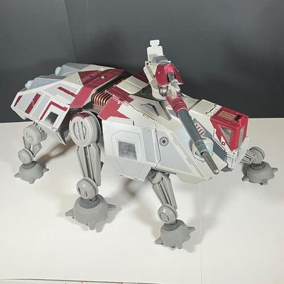 LOT 219: HUGE Star Wars Prequels AT-TE Walker Troop Carrier Toy
