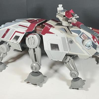 LOT 219: HUGE Star Wars Prequels AT-TE Walker Troop Carrier Toy