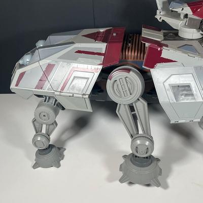 LOT 219: HUGE Star Wars Prequels AT-TE Walker Troop Carrier Toy