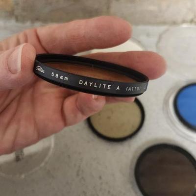 Sale Photo Thumbnail #905: Lot of 8 - 58 mm filters. Fits small flat rate box