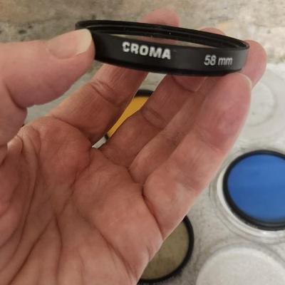 Sale Photo Thumbnail #907: Lot of 8 - 58 mm filters. Fits small flat rate box
