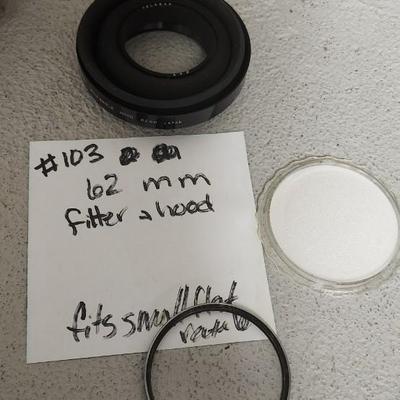 Sale Photo Thumbnail #912: 62mm rubber hood and skylight filter. Fits small flat rate box